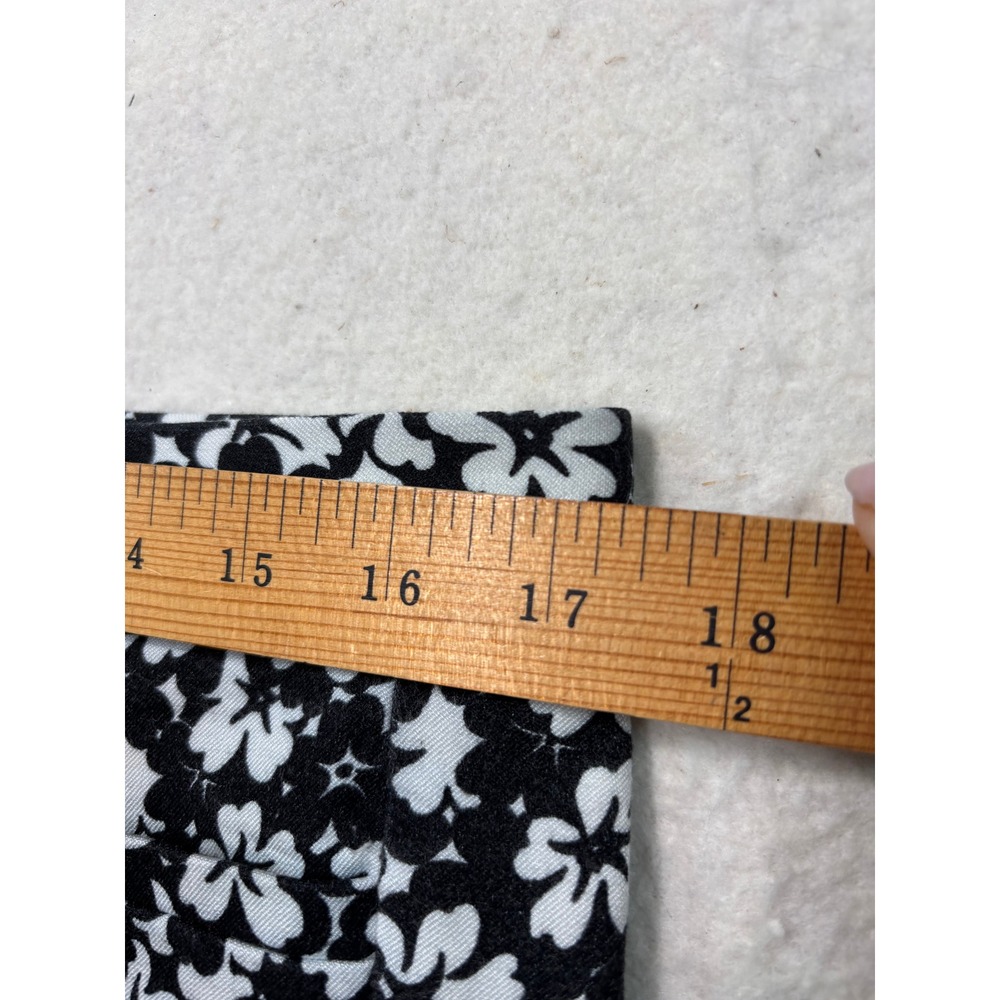 Banana Republic Sloan Floral Pants Black White Ankle Trousers SZ 12 #1052 - Picture 6 of 10